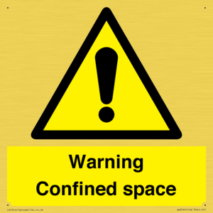 Warning Confined space